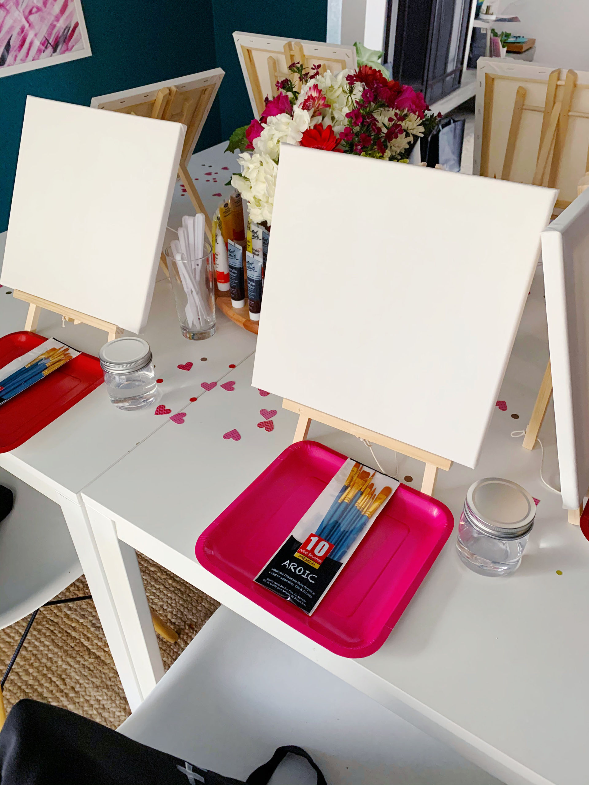 Art Party DIY Favor Paint Party Favor Valentine Couple Kids 
